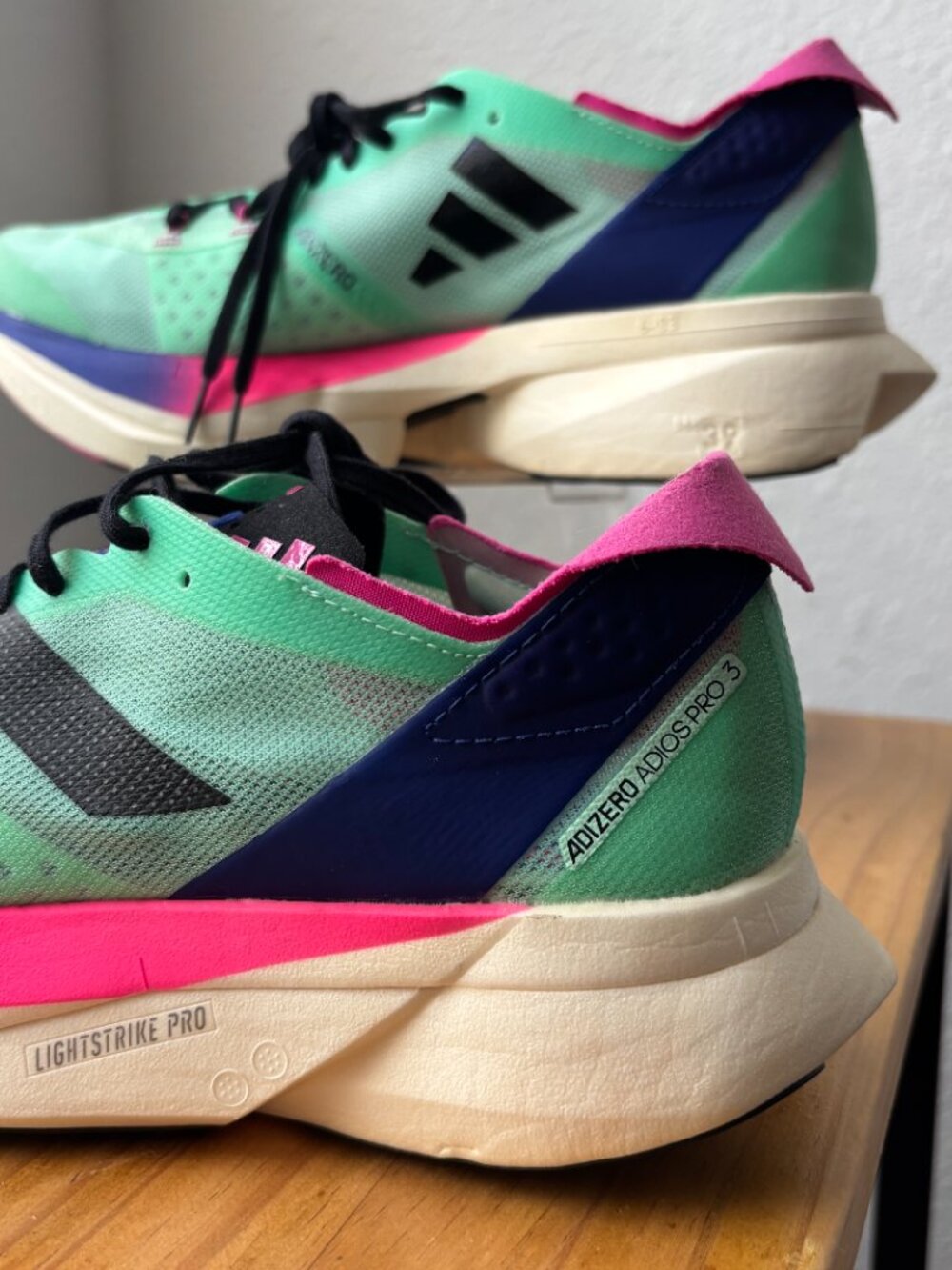 adidas Adizero Adios Pro 3 Pulse Mint Lucid Blue GW4249 Running Shoes Men Size 8 - Picture 7 of 17